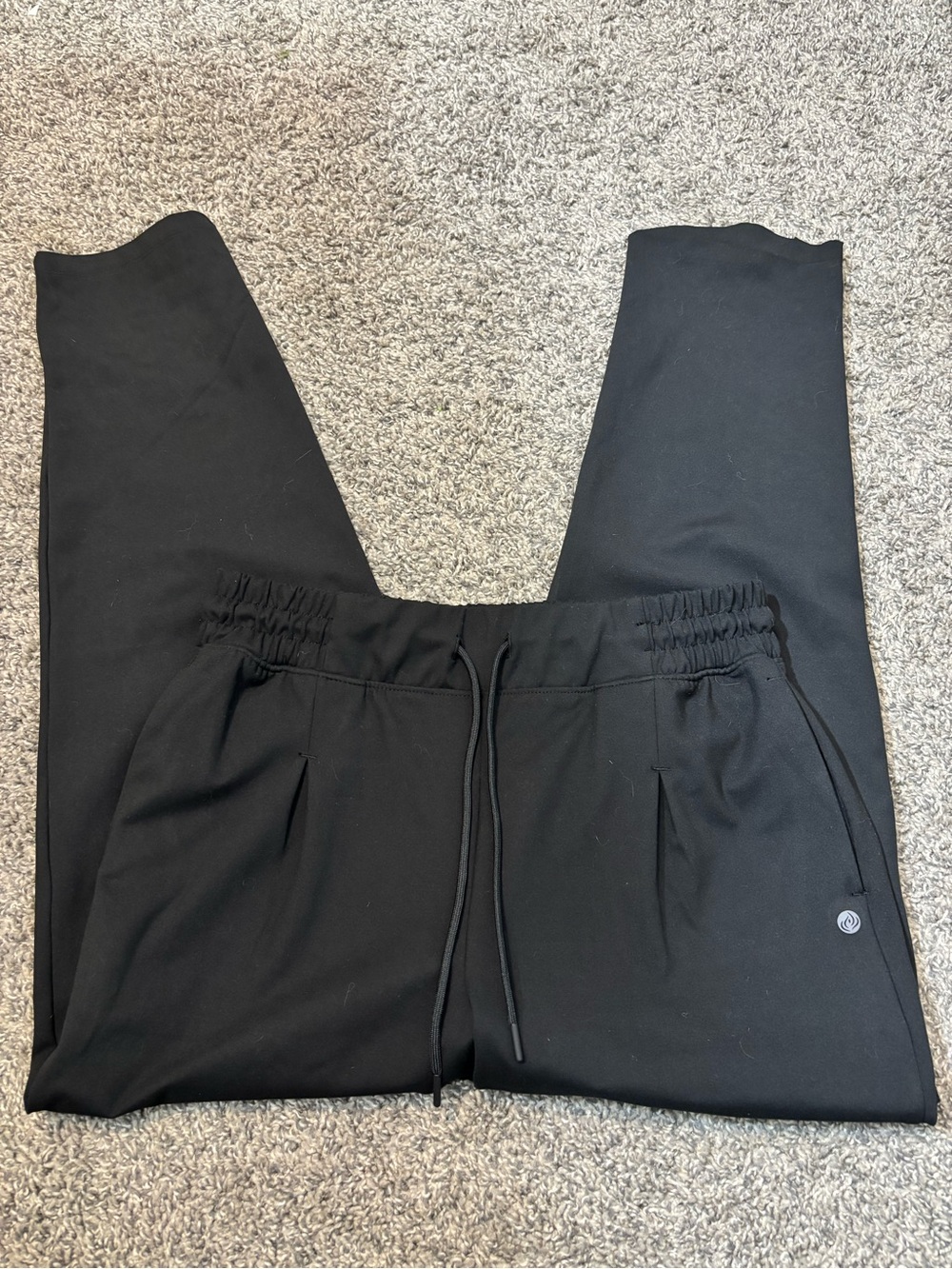 Apana Black Straight-Leg Jogger Pants